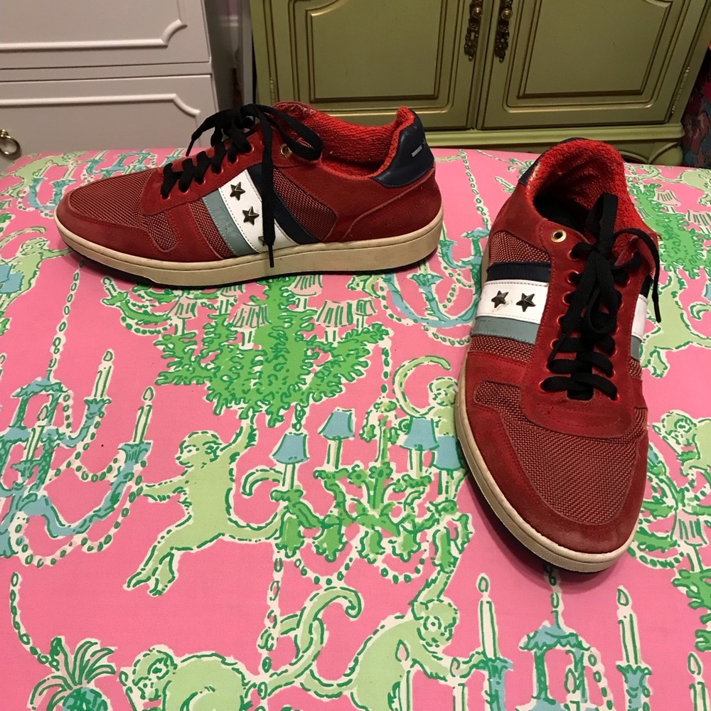 pantofola d’oro red star studded men’s Italian shoes size 44